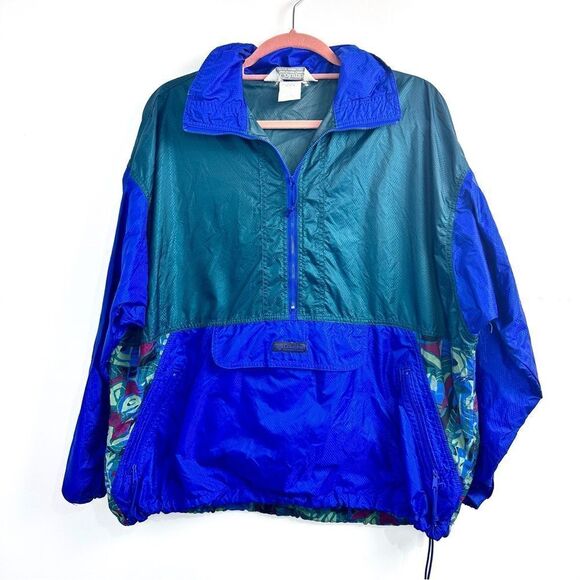 Vintage 80s Columbia Hooded Windbreaker Sz Extra Large - Picture 1 of 16